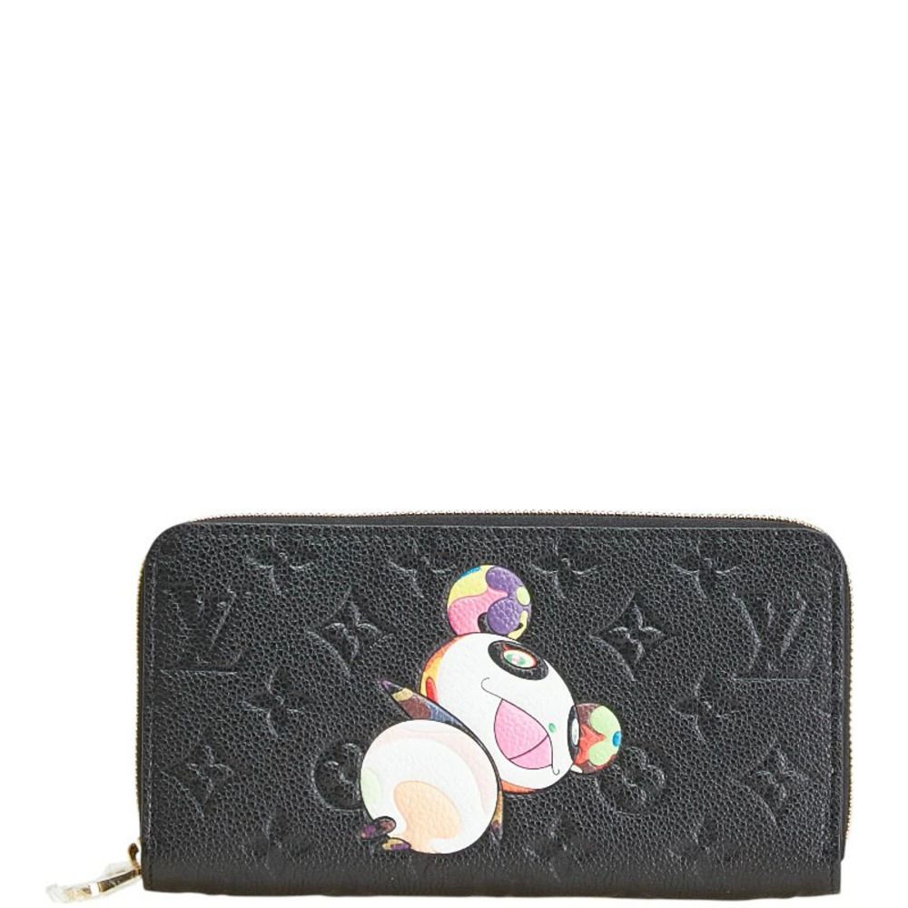 Louis Vuitton Takashi Murakami Monogram Empreinte Zippy Wallet Long Black